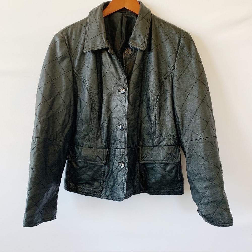 Cami 100% Leather jacket black size 16